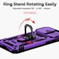 thumbnail image 5 of for iPhone 12 Mini Case with Camera Lens Cover HD Screen Protector, Dual Layer  Grade Drop Protection  Ring Holder Kickstand Protective Phone Case for iPhone 12 Mini 5.4 inch (Purple), 5 of 17