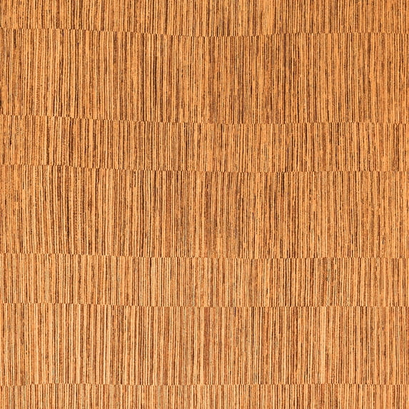 Ahgly Company Indoor Square Solid Orange Modern Area Rugs, 3' Square