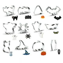 12 * Halloween Cookie Cutters-Silver