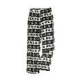 thumbnail image 2 of Pantalones de dormir de franela suave con cintura elástica para mujer, con estampado festivo y bolsillos laterales. Pantalones de poliéster para mujer., 2 of 8