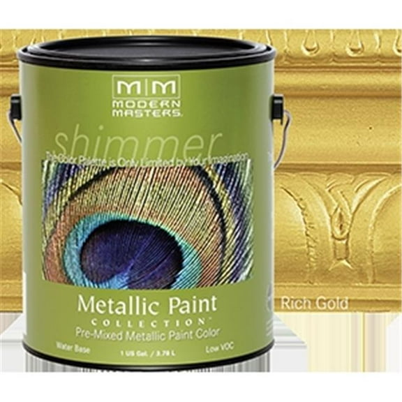 1 gal Modern Masters ME701 Rich Gold Metallic Paint Collection Water-Based Decorative Metallic Paint