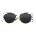 thumbnail image 6 of grinderPUNCH Flat Mirrored Lens Cat Eye Aviator Adult Sunglasses for Womens, 6 of 6