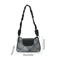 thumbnail image 3 of Women's Stylish PU Shoulder Bag, 24x15x6cm Black/Sky Blue, Casual Crossbody Handbag with Adjustable Strap for Daily Outings and Parties, 3 of 6
