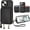 Black, variant on for  Crossbody Wallet Case Compatible with iPhone 15, RFID Blocking Protective Purse Case with Card Slots Holder Kickstand Wrist Strap Lanyard Zipper 6.1 Inch 5G (Black)