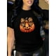 thumbnail image 1 of Halloween pumpkin graphic print t-shirt, short sleeve crew neck casual top for summer & spring, women's clothing Tee For Adult, Men, Women, Teen, Teenager, Adolescent, Youth, 1 of 6