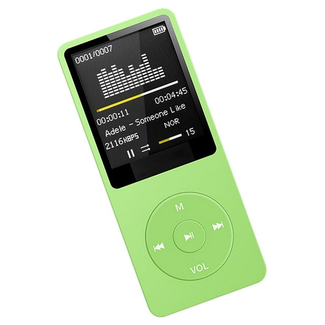 Wisewang Lecteur MP3 Écran d'Enregistrement Lecteurs Multimédia Sans Perte Portable Sports Course Marche Lecture de Musique avec Microphone Vert