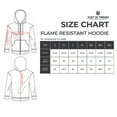 thumbnail image 3 of Flame Resistant FR Fleece Hoodies Zip-Up Sweater - 100%C - 12 oz - Navy Blue Color - Size: Large, 3 of 4