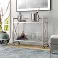 thumbnail image 5 of Evelyn&Zoe Contemporary Metal Bar Cart with Glass Shelf, 5 of 7