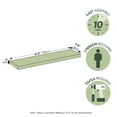 thumbnail image 3 of Furinno TANNA Floating Shelves for Wall, 12 x 47 Bathroom Wall Shelf, Wall Mounted Bathroom Organizers and Storage with Invisible Brackets, 2 Thick Shelf, for Bathroom, Living Room, Retro Brown, 3 of 4
