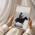 thumbnail image 5 of Vintage Cowboy Fishing Poster Wall Art, Retro Black And White Western Fisherman, Matte Canvas Stretched, Posters for Room Bedroom Living Room Bathroom Wall Decor, Posters & Art Prints, Gift., 5 of 7