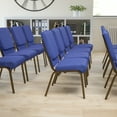 thumbnail image 2 of Flash Furniture Hercules Series 18.5"W Upholstered Adult Church Chair with Book Pouch, Navy, 2 of 11