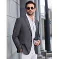 thumbnail image 2 of COOFANDY Mens Two Button Blazer Jacket Big and Tall Formal Business Suit Jackets, 2 of 6