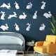 thumbnail image 5 of Worallymy Pascua Adhesivo de pared Acrílico Adhesivo de pared Animal Forma Espejo Festival Paster para decoración del hogar Plata Worallymy JD735811949, 5 of 7