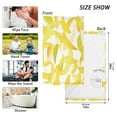 thumbnail image 3 of 2 Pcs Absorbent Face Towel Bath Hand Towels Soft Breathable Cotton Towel Set for Bathroom Kitchen Hotel Spa Decor Light Yellow Leaves, 3 of 8