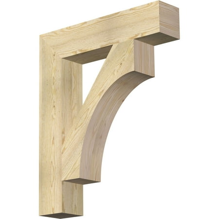 

Ekena Millwork 6 W x 30 D x 36 H Westlake Block Rough Sawn Bracket Douglas Fir
