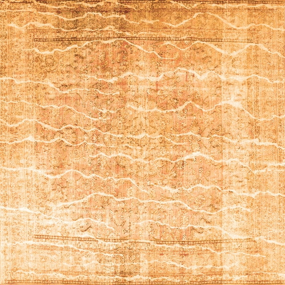 Ahgly Company Indoor Square Persian Orange Traditional Area Rugs, 6' Square