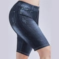 thumbnail image 2 of Kaemgyyd Shorts for Women Jeans Look Elastic Waist Biker Shorts Women Stretchy Butt Lifting Workout Athletic Shorts Trendy, 2 of 3