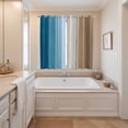 thumbnail image 3 of Blue Brown Ombre Kitchen Curtains 63 Inch Length, Vintage Country Wooden Grommet Top Bedroom Living Room Curtains, Light Filtering Cafe Curtain Drapes 2 Panels Set 84''x63'', 3 of 9