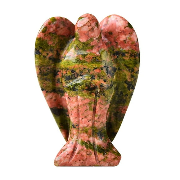 2PCS Angel Statue Natural Stone Pocket Guardian Angel Figurines For Your Love Prayer Home Decor Gifts