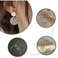 thumbnail image 7 of 1 Box 4 Mixed Colors Stud Earrings 40pcs(20Pairs) Stainless Steel Stud Earring with Ear Nuts 0.8mm Pin Flat Round Earring Post with Loop Earring Studs Components for Jewelry Making, 7 of 7