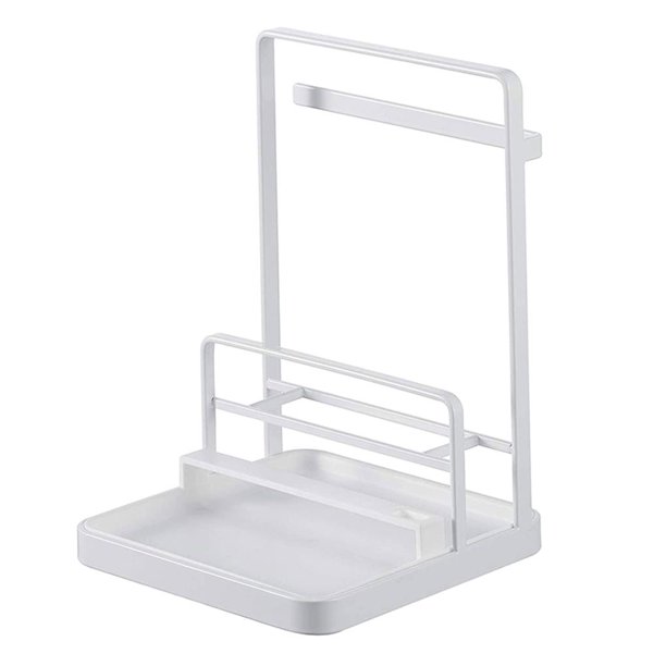 Monstrate Estante multifuncional para utensilios de cocina, tipo sentado con escurridor, tapa de olla, cuchara, estante para el hogar, Mini tapa de olla, Cocina y Comedor Blanco Monstrate HA026850-02