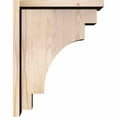 thumbnail image 3 of 7 1/2"W x 14"D x 18"H Mediterranean Smooth Corbel w/Backplate, Douglas Fir, 3 of 9