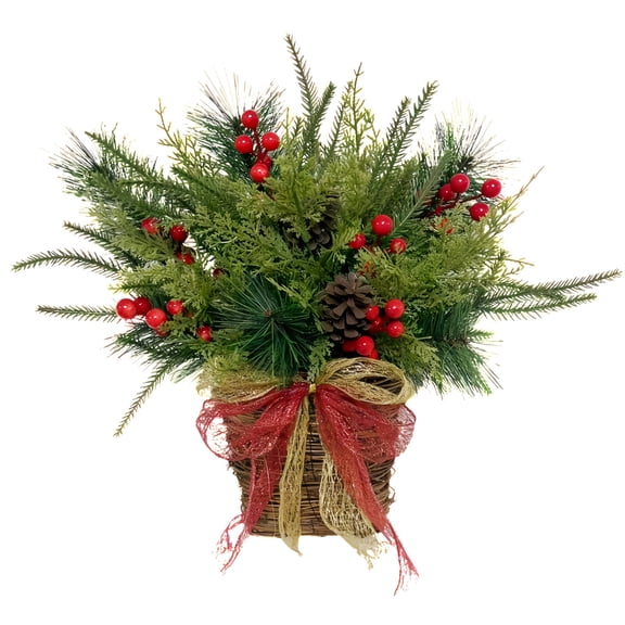 Naiovety Cesta decorativa navideña de plástico resistente para una elegancia duradera que aporta belleza durante toda la temporada navideña Kits de decoración para fiestas