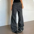 thumbnail image 2 of XIAONU Women's Cargo Utility Pants Wide-Leg Relaxed-Fit Trousers Casual Daily Wear Workwear Bottoms, 2 of 4