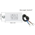 thumbnail image 2 of Uxcell CBB60 5uF Run Capacitor, AC450V 2 Wires 50/60Hz Cylinder with Screw 65x35mm, 2 of 5