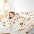 thumbnail image 3 of Manfei Cute Giraffe Full Size Comforter Sets,Pretty Trees Bedding Comforter Set,Beige,Polkadot Reversible,3 Pieces,1 Comforter and 2 Pillowcases, 3 of 7