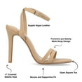thumbnail image 4 of Journee Collection Womens Yevva Ankle Strap Stiletto Open Toe Pumps, 4 of 6