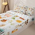 thumbnail image 2 of Manfei Watercolor Farm Zipper Queen Comforter Set with Fitted Sheet and 2 Pillowcases, Rustic Cow Animal Zipper Bedding Set, White, Polkadot Reversible, 4 Pieces, 2 of 7