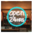 thumbnail image 1 of Letrero De Neón LED "Abierto Las 24 Horas" Para Pared, Ideal Para Decorar Negocios, Cafeterías, Bares, Restaurantes, Tiendas O Escaparates 43cm, 1 of 2