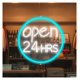 thumbnail image 1 of Letrero De Neón LED "Abierto Las 24 Horas" Para Pared, Ideal Para Decorar Negocios, Cafeterías, Bares, Restaurantes, Tiendas O Escaparates 43cm, 1 of 2