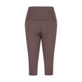 thumbnail image 4 of High Waisted Leggings for Women - Full Length Capri Buttery Soft Yoga Pants for Workout Athletic Camel M, 4 of 8