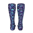 thumbnail image 6 of Pofeuu Blue Flower Skull Print Stockings, Adult Running Hiking Socks for Youth and Adult-One Size, 6 of 8