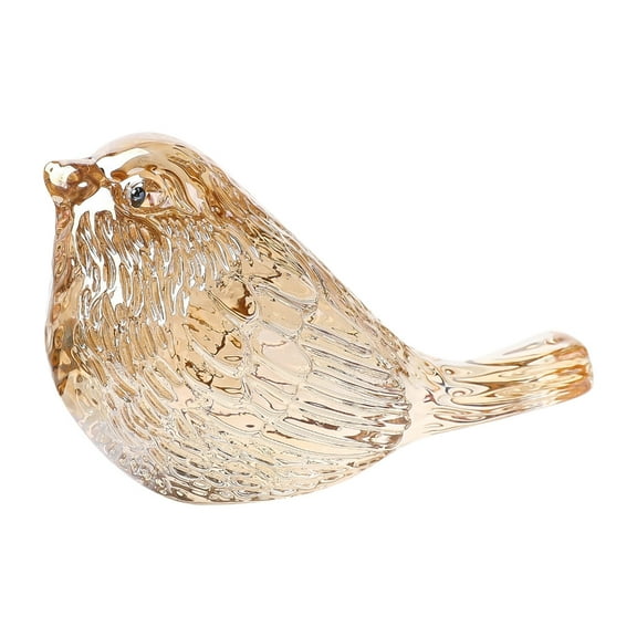 Artistic Blown Crystal Figurine Small Bird Collectors Item Office Shelf Display