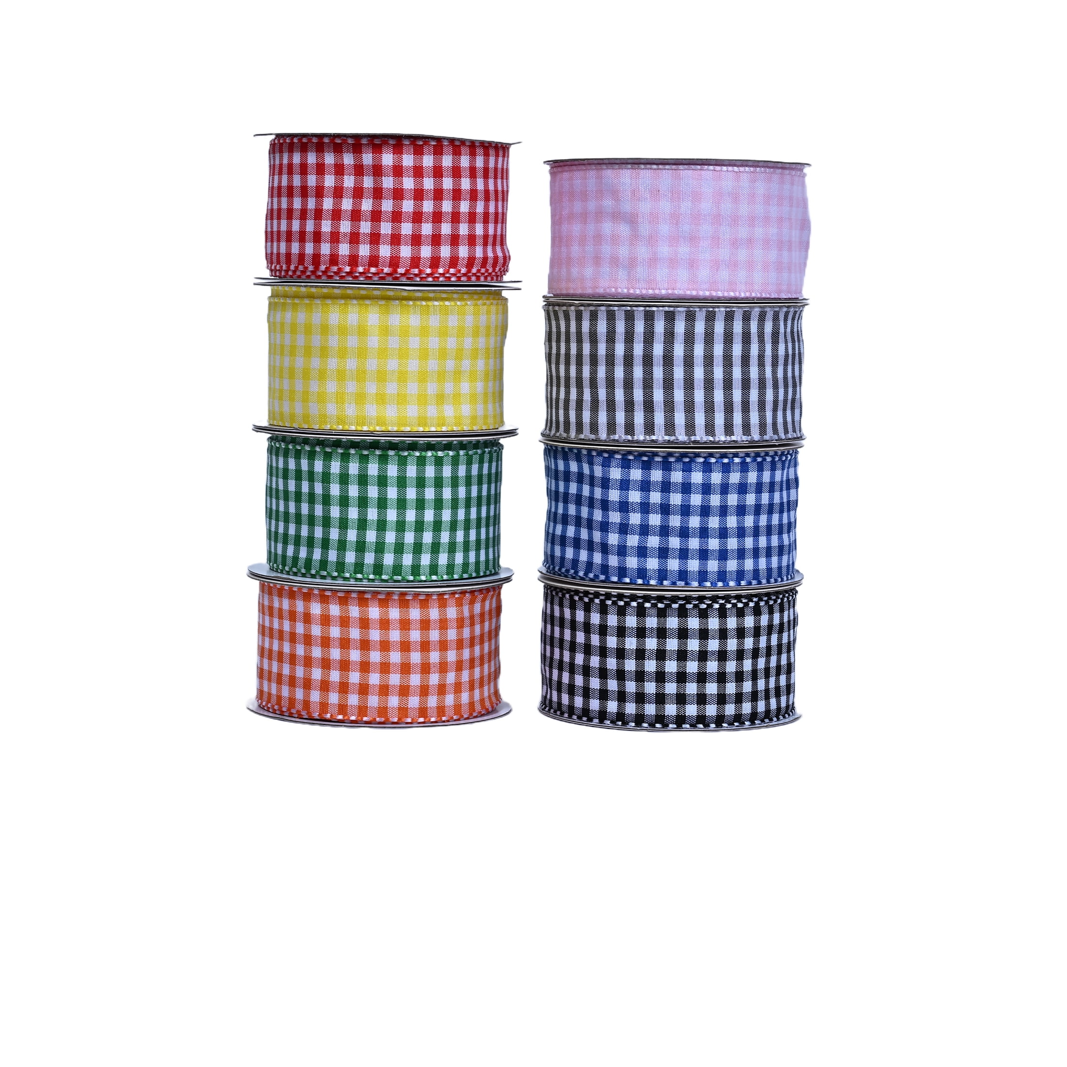 Gwen Studios 1.5" Orange Gingham Ribbon, 3 Yards