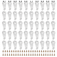 thumbnail image 4 of 50 Pairs Glass Retainer Clips Kit Cabinet 4Mm Plastic Doors with Screws for Fixing, 4 of 10