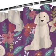 thumbnail image 3 of Goldendoodle Dog and Flower Floral Shower Curtain 84"x72" ,Bathroom Decorative Shower Curtains Set with 12 Hooks,Modern Waterproof Washable Shower Curtain, 3 of 6