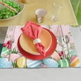 thumbnail image 4 of asddcavvf Easter Bunny Egg Pattern Linen Print Kitchen Dining Room Insulated Decorative Placemat（5） Dinner Table Mats for 4 round Table Dining Set for 10, 4 of 7