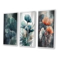 thumbnail image 3 of Designart "Ginkgo Amidst Tropical Palms III" Floral Leaves Framed Wall Art Set Of 3 - Orange Palms & Palm Trees Frame Gallery Wall Set For Home Decor, 3 of 7