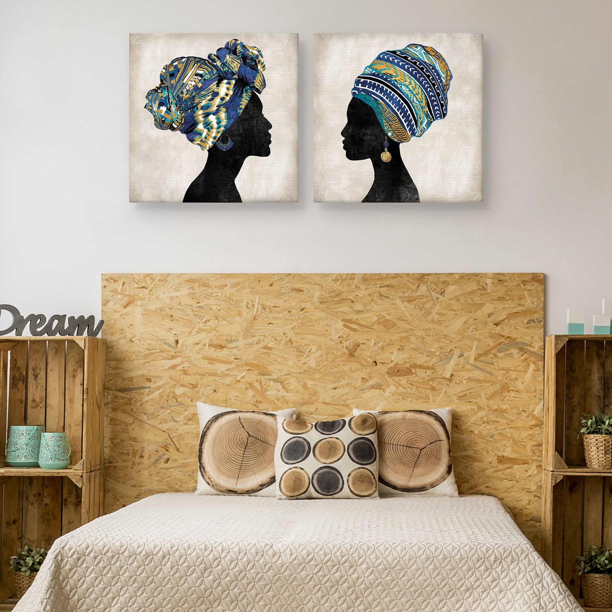 Gele I, II by Mark Chandon African American Woman Canvas Art Set of 2