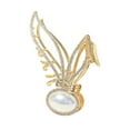 thumbnail image 2 of Inlaid Rhinestones Faux Pearls Hair Claw Rabbit Ear Shape Large Grasping Clip Styling Tool, 2 of 8