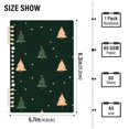 thumbnail image 2 of FORMRS 1-Subject Spiral Notebook 8" x 5" College Ruled 60 Refillable Sheet A5 Hard Cover, 2 Pack, Pink Christmas Trees, 2 of 7