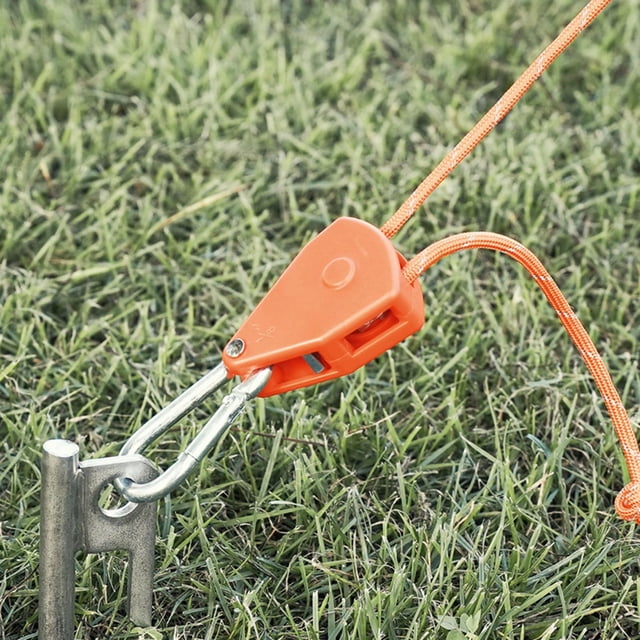 Cuerda para tienda DYNWAVEMX Guylines con polea tensor Naranja