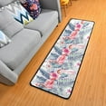 thumbnail image 3 of Dreamtimes Tropical Pink Flamingo Hallway Runner Rug 2'x6' Kitchen Rug with Rubber Backing Banana Palm Leaves Non Slip Entryway Rug Runner Washable Soft Area Rug for Hallway Bedroom Kitchen Decor, 3 of 6
