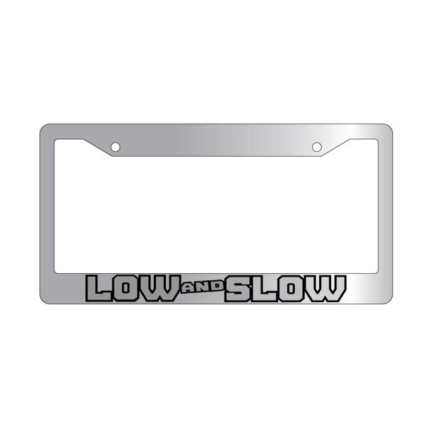 Low and Slow Chrome Plastic License Plate Frame JDM