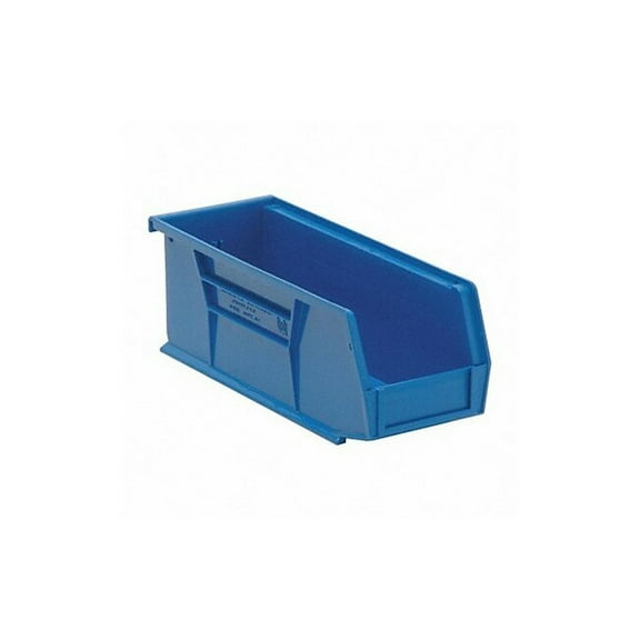 QUANTUM STORAGE SYSTEMS QUS224BL Blue Hang and Stack Bin, 10-7/8"L x 4-1/8"W x 4"H