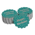 thumbnail image 1 of Inkdotpot Pack Of 50 Happy Birthday Favor Paper Tags Craft Real Rose Gold Foil Hang Tags, 1 of 7